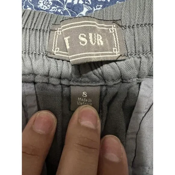 Point Sur by J. Crew Gray Jogger 100% Cotton Elastic Waist Lounge Pants Size 8 - Picture 10 of 11